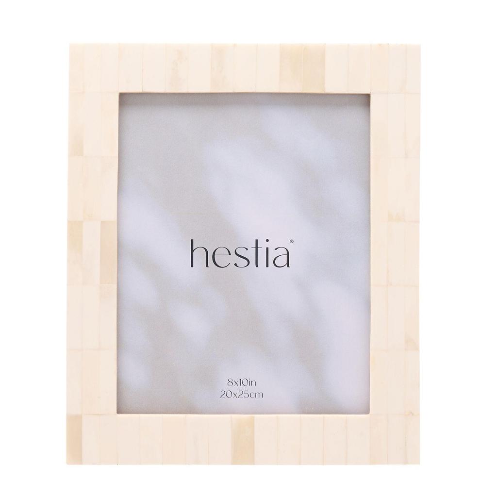 Hestia Wide Border White Bone Photo Frame 8 x 10