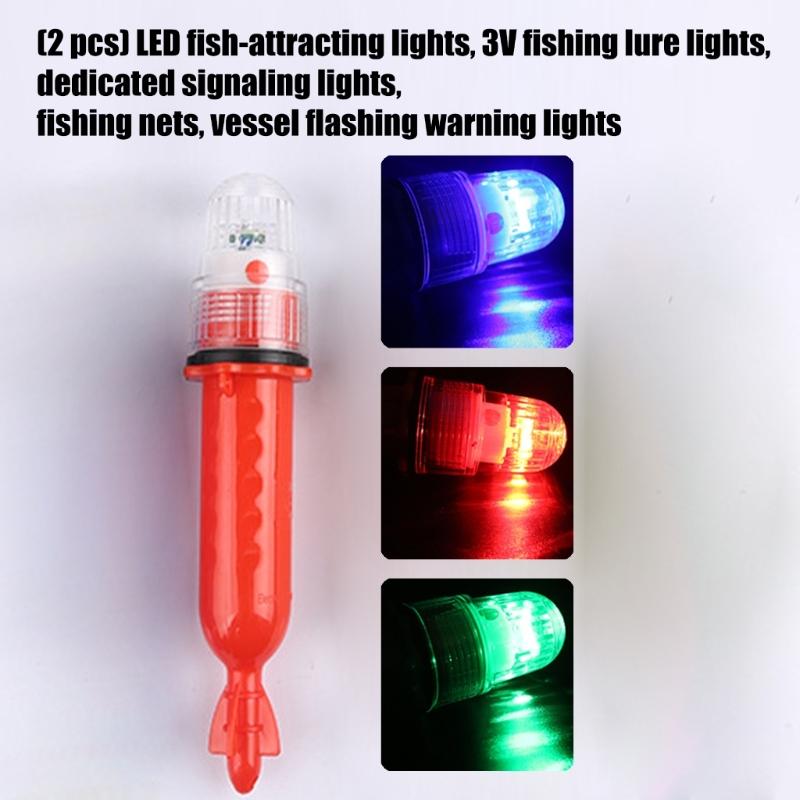 Energy Efficient 3V Fishing Light with Flashing Alerts Waterproofed Durability LED Fish Light for Marine Boats Safety