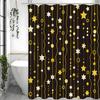 Star Pendant Shower Curtain, Bathroom Decorative Shower Curtain, Waterproof Shower Curtain with Hooks