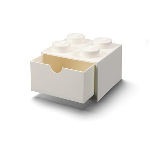 LEGO Desk Drawer, 4 Drawers, Small Size, 16 x 16 x 11.5mm, Available in 5 Colors (White)