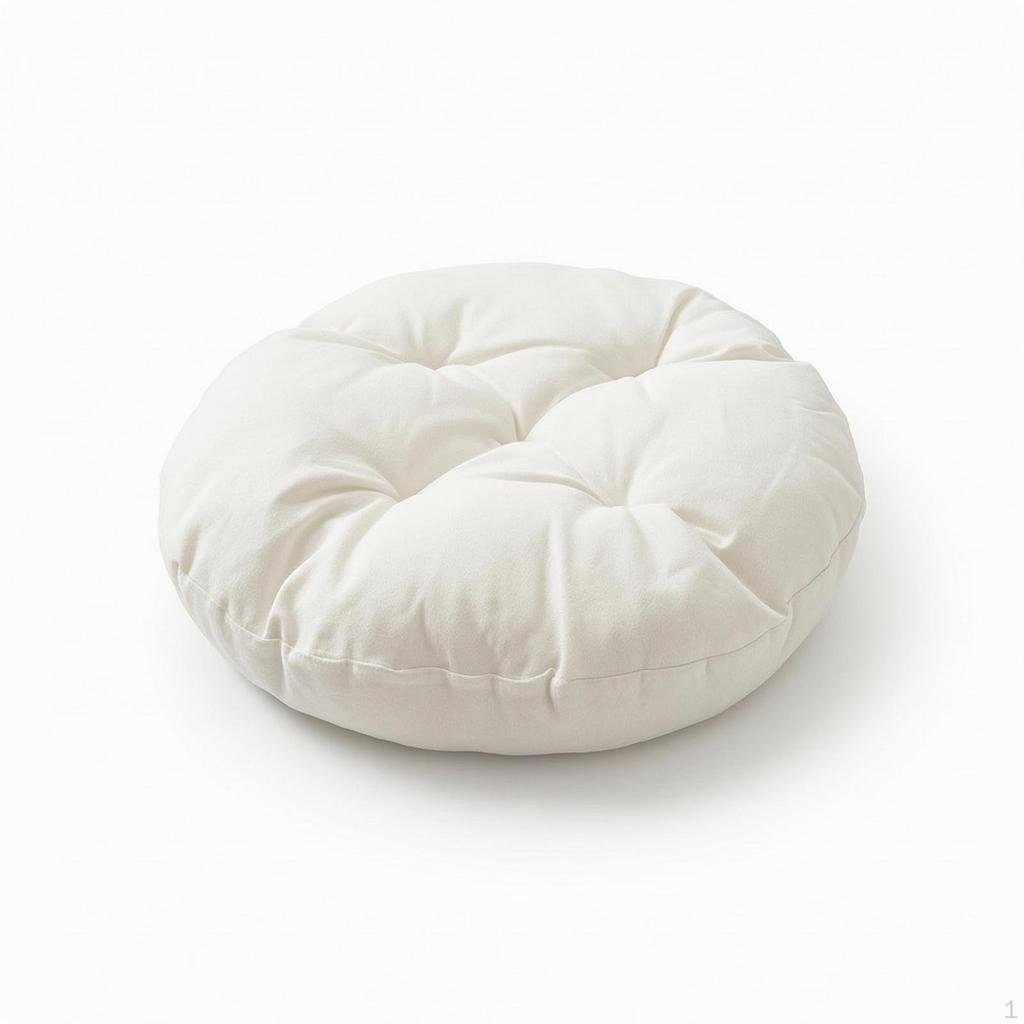 Woven Cat Bed with Cushion Round Wicker Basket Pillow Washable Pet for