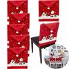 Christmas Chair Covers Set of 6 Pieces Decorations Ornaments for Christmas
