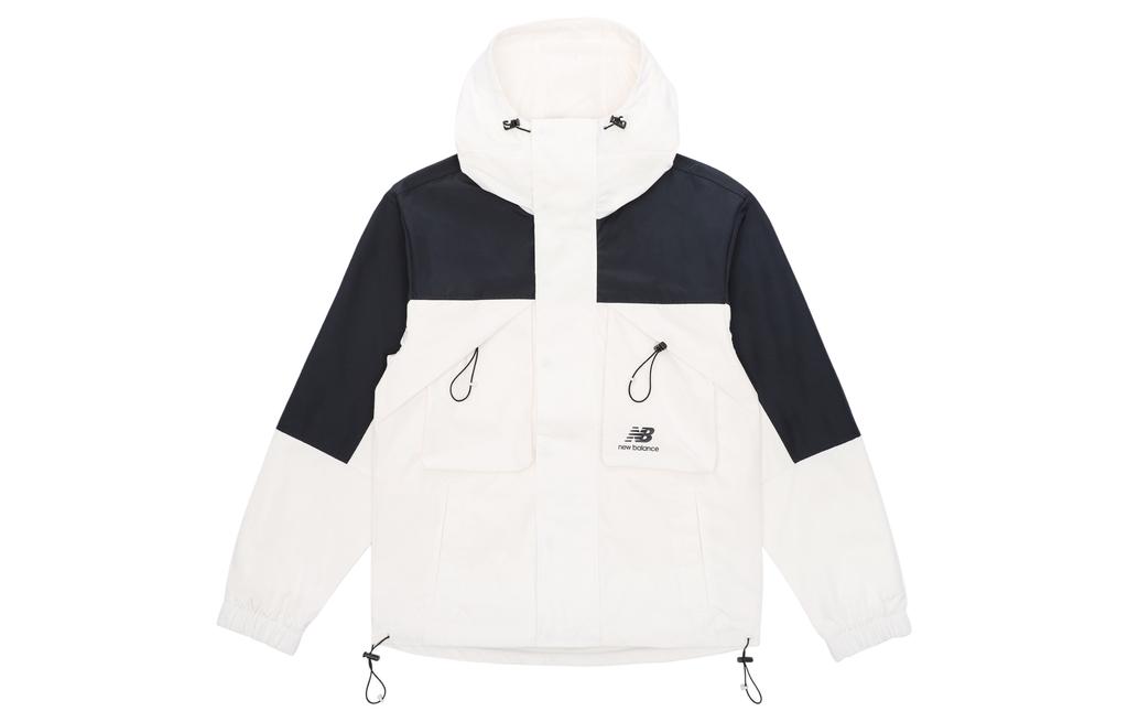 New Balance Jackets Men's Ivory Hooded Moderate Workwear AMJ13376-IV