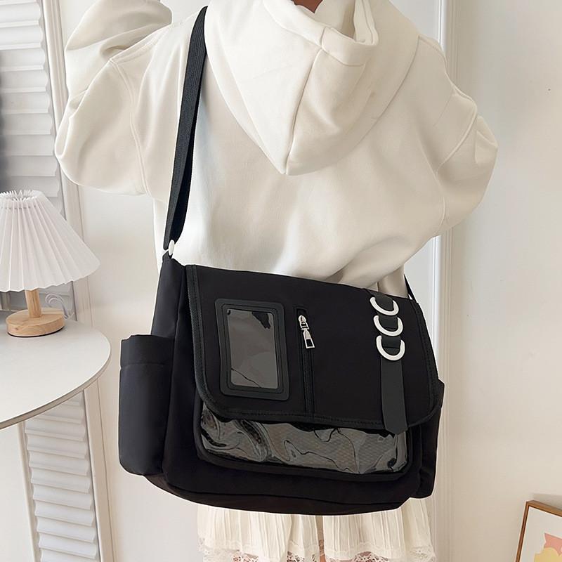 Nylon Student Shoulder Bag With Large Capacity For Daily School Use