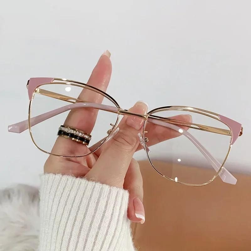 Retro Cat Eye Glasses Women Anti Blue Light Photochromic Computer Goggles Clear Lens Eyewear Gafas Mujer Anti blue light
