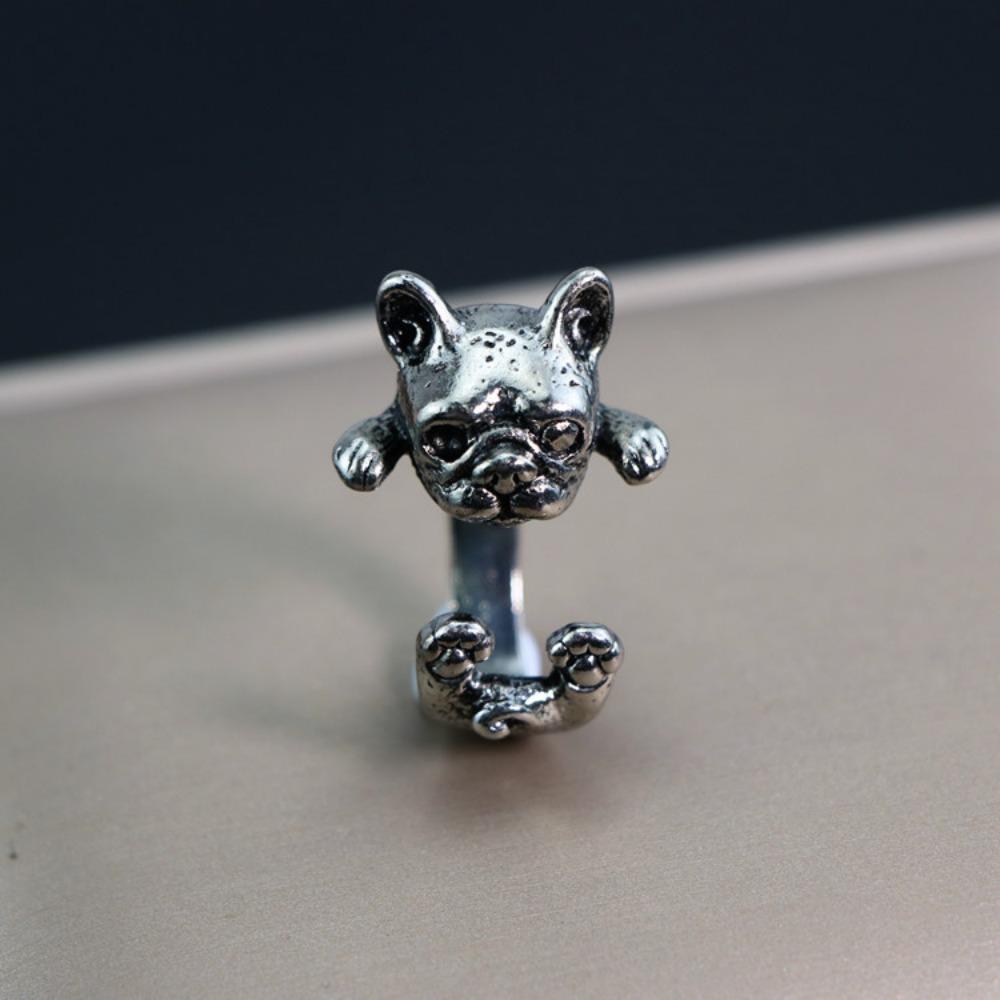 European and American Men's Trendy Metal Ring, Retro Style Cool and Handsome Design Totem Geometric Men's Ring