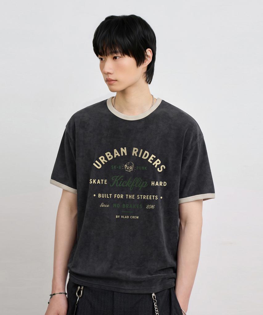 Dimiteulibeullaeg Vtg Pigment Artwork Ringer T-Shirt_Type 4