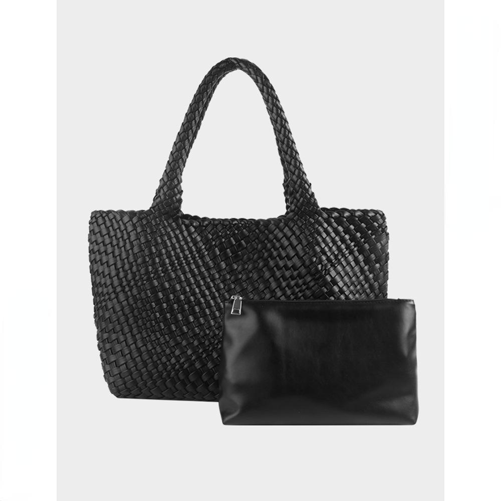 

Сумки ручной работы, женские, большие, наплечные сумки, простые, однотонные, повседневные сумки (30cm<Max Length<50cm) чёрный