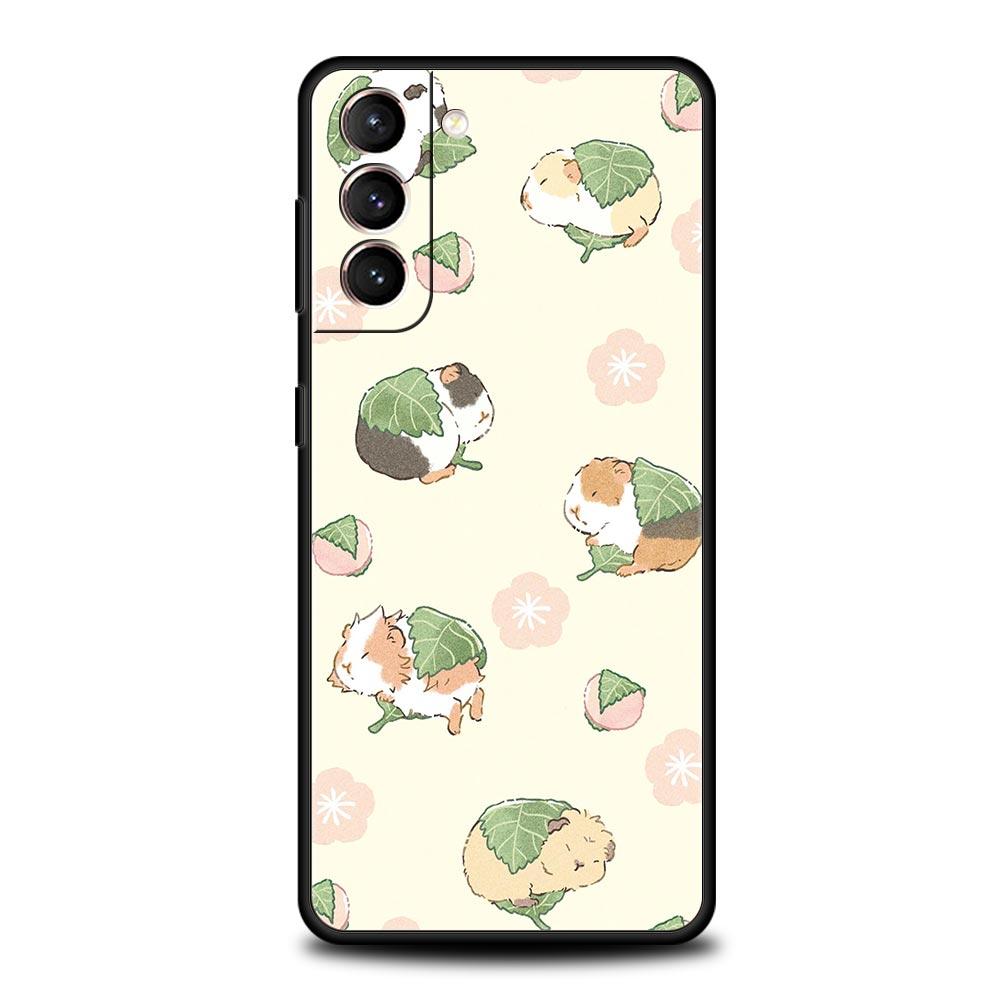 Animal Guinea Pig Cavy Cute Phone Case For Samsung Galaxy S25 Edge S24 S23 S22 S21 Ultra S20 FE 5G S10 S10E S9 Plus TPU Cover