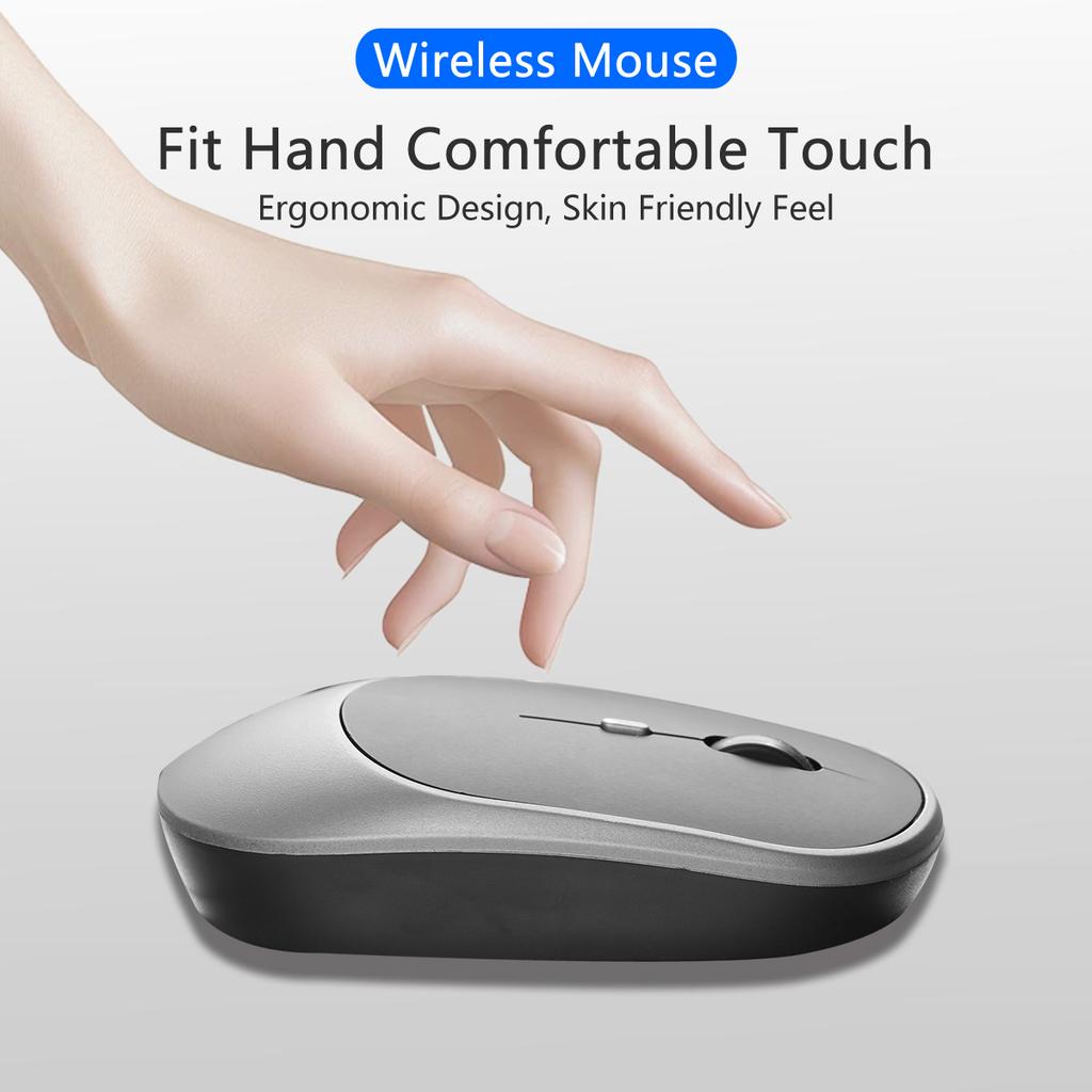 Rechargeable Wireless Mouse Dual Modes Bluetooth-compatible 2.4G USB Ergonomic Mice For Laptop Pad Tablet Macbook Mause