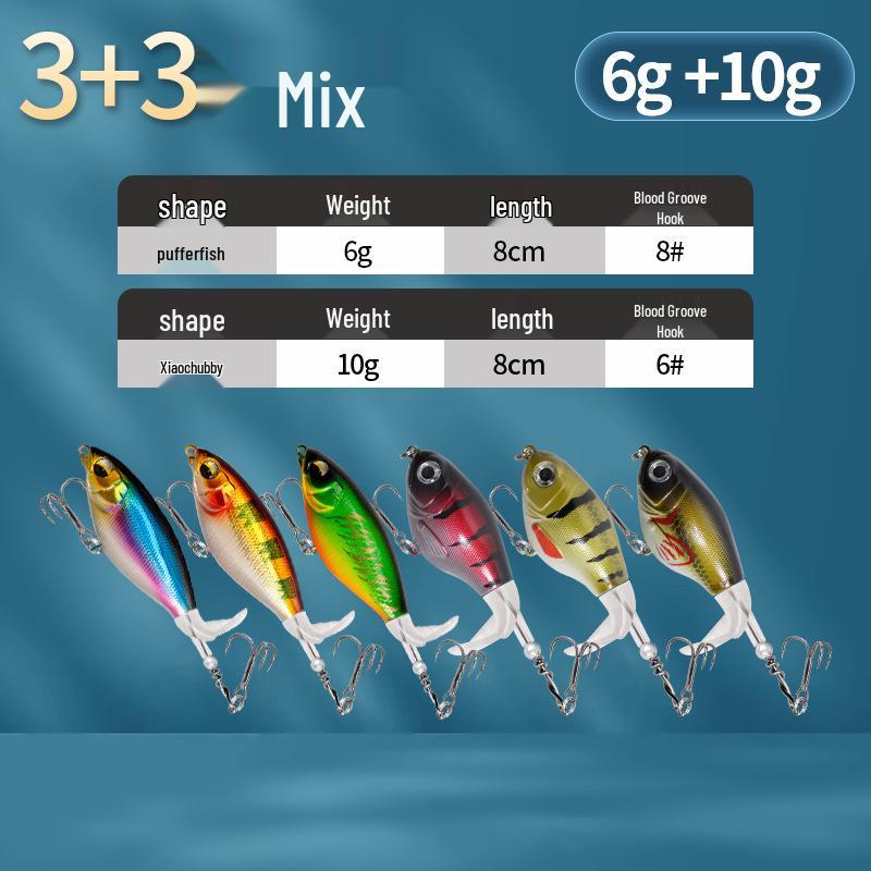 Floating Surface Tractor Lure for Freshwater Fish: Mandarin, Bass, Black Carp - Remote Casting Artificial Bait