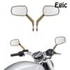Brass Retro Wide-Angle Rearview Mirror for Harley Fat Bob Road King Street Touring