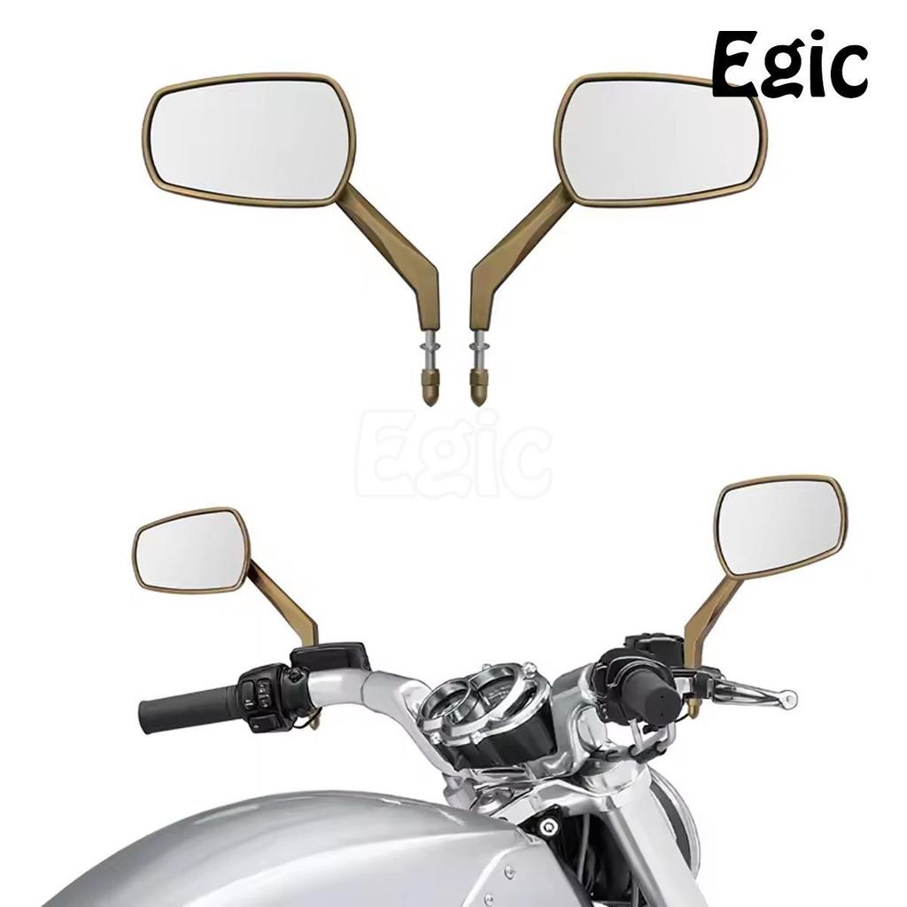 Brass Retro Wide-Angle Rearview Mirror for Harley Fat Bob Road King Street Touring