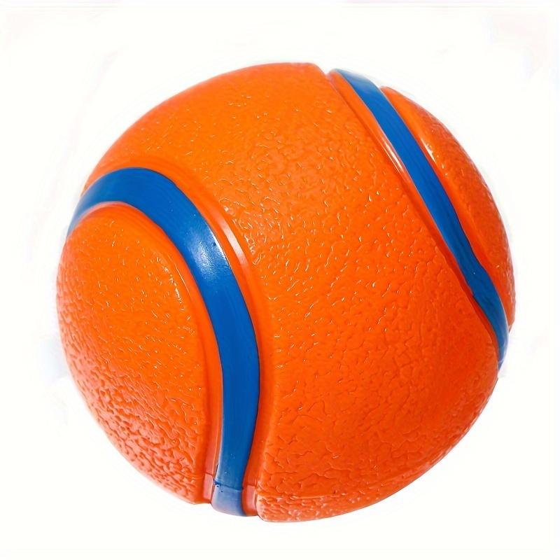 1Pc Dog Chew Ball Toy,Silicone Bite Resistant Grind Tooth Educational Toy,Pet Dog Bouncy Chew Ball Interactive Training Ball Toy