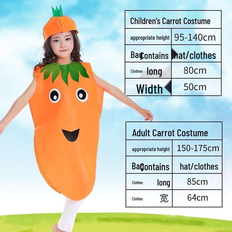 Creative Fruit Cosplay Costumes for Adults and Children - Cartoon Stage Performance Wear