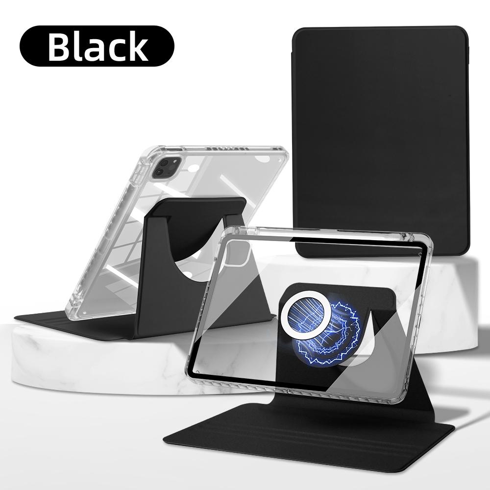 

Чехол-вращение для iPad 11th Air 6th 11 M2 M3 Pro M4 13 2024 Gen 9th 8th 7th 10.2 Air4th Air5th10th 10.9 Mini 7 8.3 Прозрачный с отделением для ручки 10th 10.9 /11th Gen 11 A16 чёрный