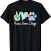Peace Love Dogs Tie Dye Dog Lover Rescue Puppy T-Shirt