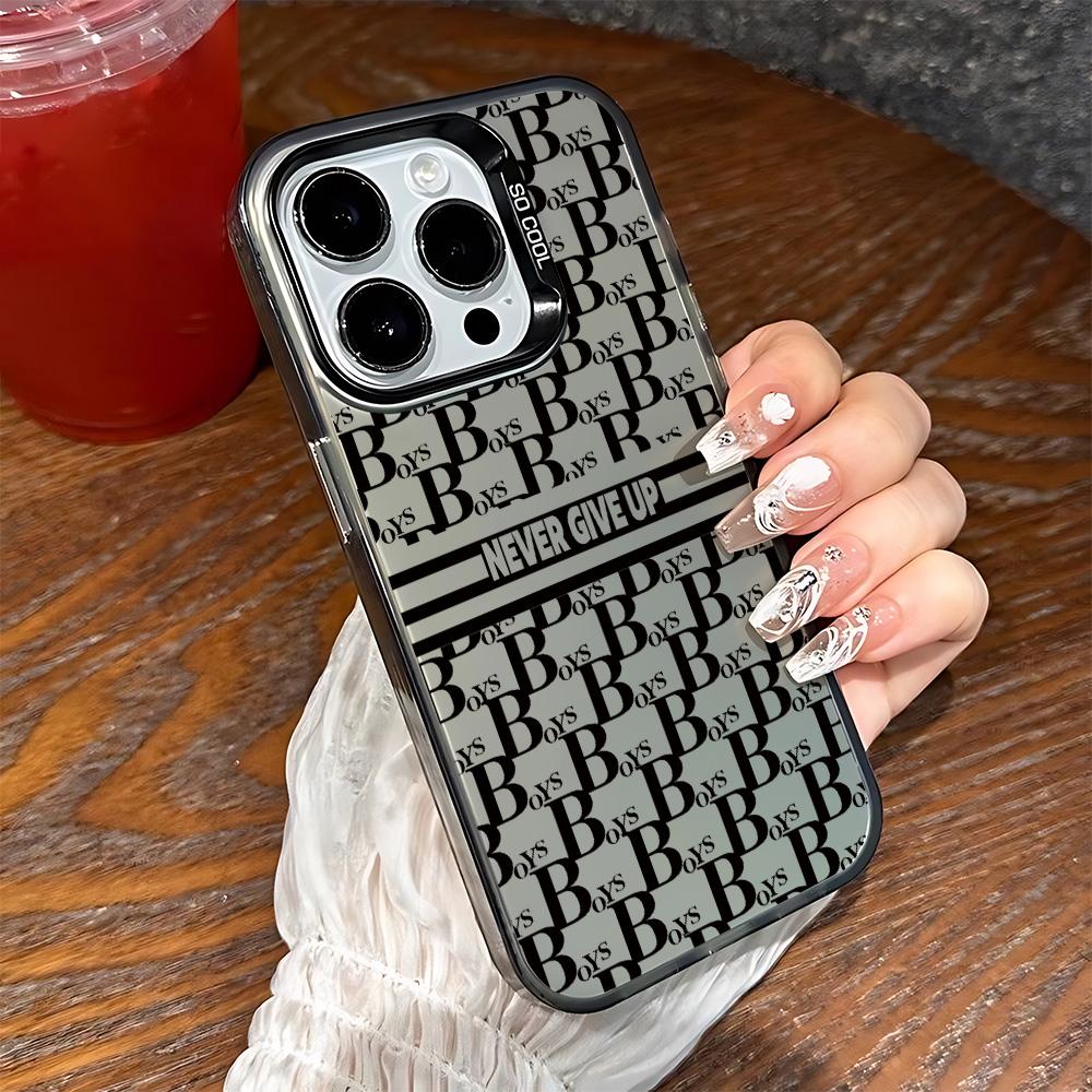 Phone Case Fashion Never Give Up For iPhone 17 16e 16 15 14 13 12 11 mini Pro Max X XR XSMAX Air Plus Anti Fall Matte Back Cover