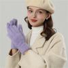 New Plush Winter Gloves Warm Knitted Driving Mittens Full Touchable Screen Full Gloves Gift