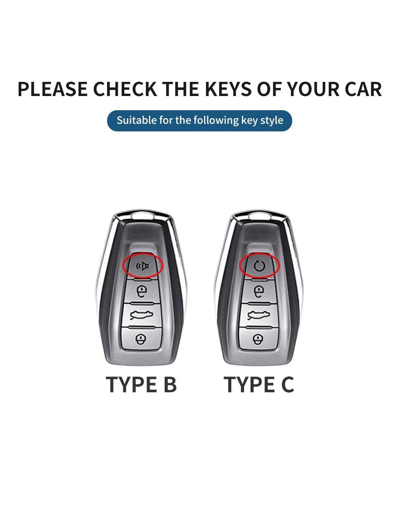 Geely Xingyue L, Boyue Pro, Xingrui, Emgrand GL, Vision X3/X6, Panda Car Key Cover