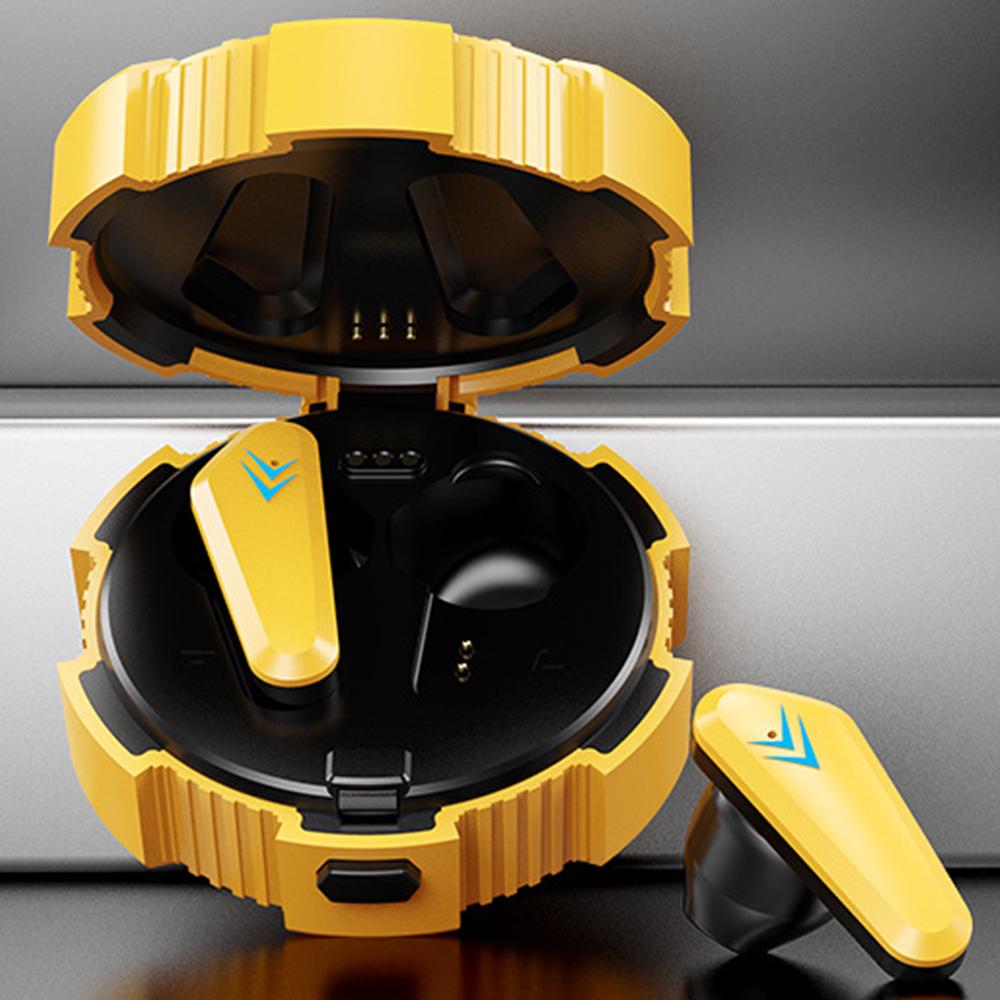 

Бездротова ігрова гарнітура X35, Бездротові навушники TWS, Bluetooth 5.4, Підтримка голосових дзвінків, Сенсорне керування, 48 годин роботи від акумулятора, Включаючи шийний ремінець жовтий