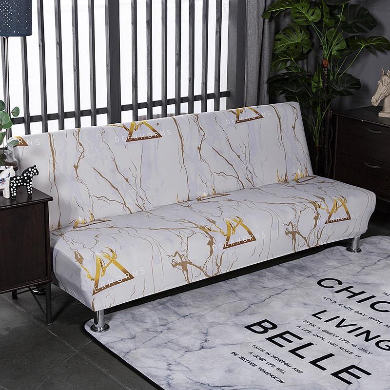 Modern Print Sofa Bed Covers Armless Sofa Cover For Living Room Folding Sofa Elastic Couch Covers Futon Cover For Home Use Hotel