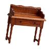 Children Safe 1/12 Miniature Study Desk with Functional Drawer Furniture For Doll House Decors And Imaginative Activity