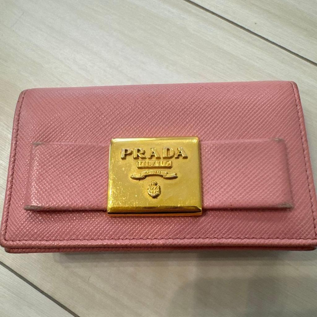Used Prada Saffiano Leather Card Holder
