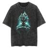 Hot-blooded Anime Dragon Ball Vegeta IV GYM Graphic Print T-Shirt Men Women Vintage Washed Cotton Summer New Tee Streetwear Y2K Fashion Oversized Top