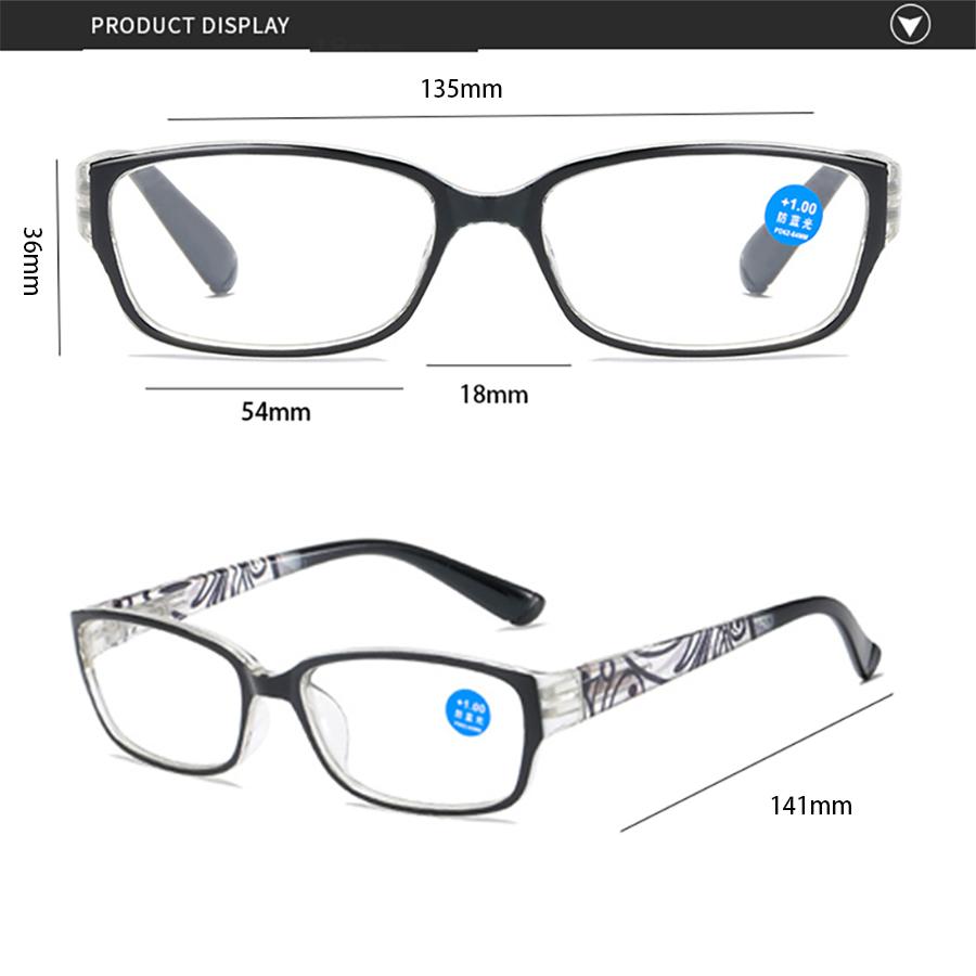 Reading Glasses Retro Oval Shaped Glasses Anti Blue Light Glasses Fashionable Personalized Black Thin Border Plain Face Eyewear