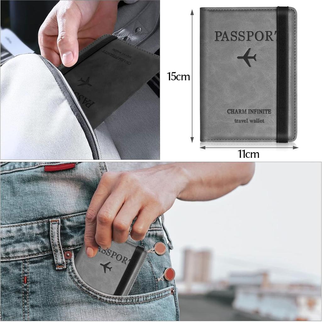 Passport Travel Domestic and International Travel Waterproof and Stain Elastic Band Overseas Business Overseas Waterproof and Stain Resistant [VEAGIA]