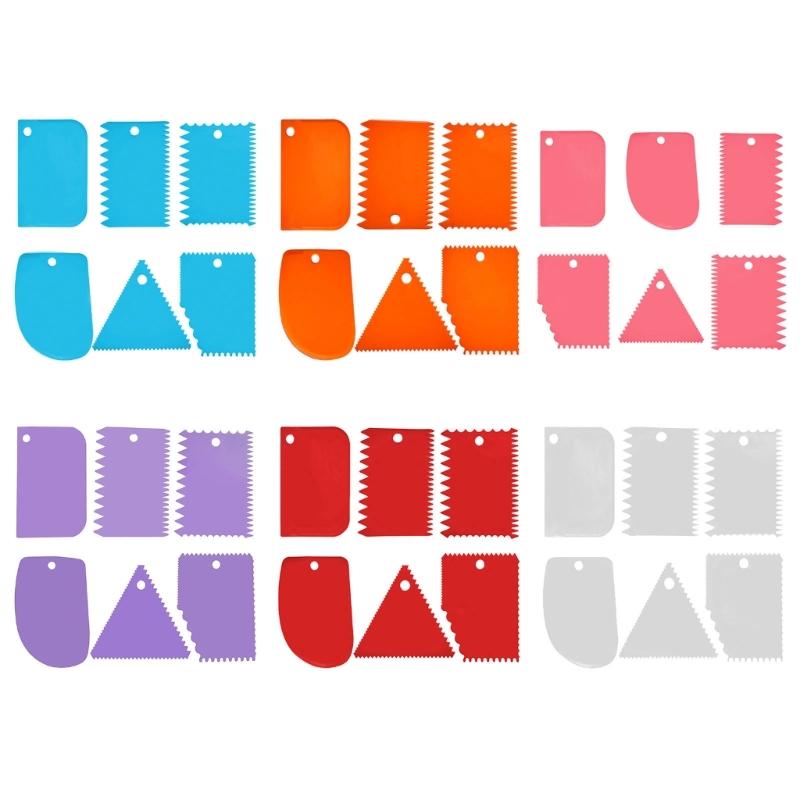 6PCS Plastic Scraper Set Glues Spreader For Smooth Application Of Clay Plaster Adhesive And Craft Materials