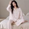 1011 great-looking pajamas women's spring and autumn cotton long-sleeved pullover V-neck cotton autumn and winter loungewear set