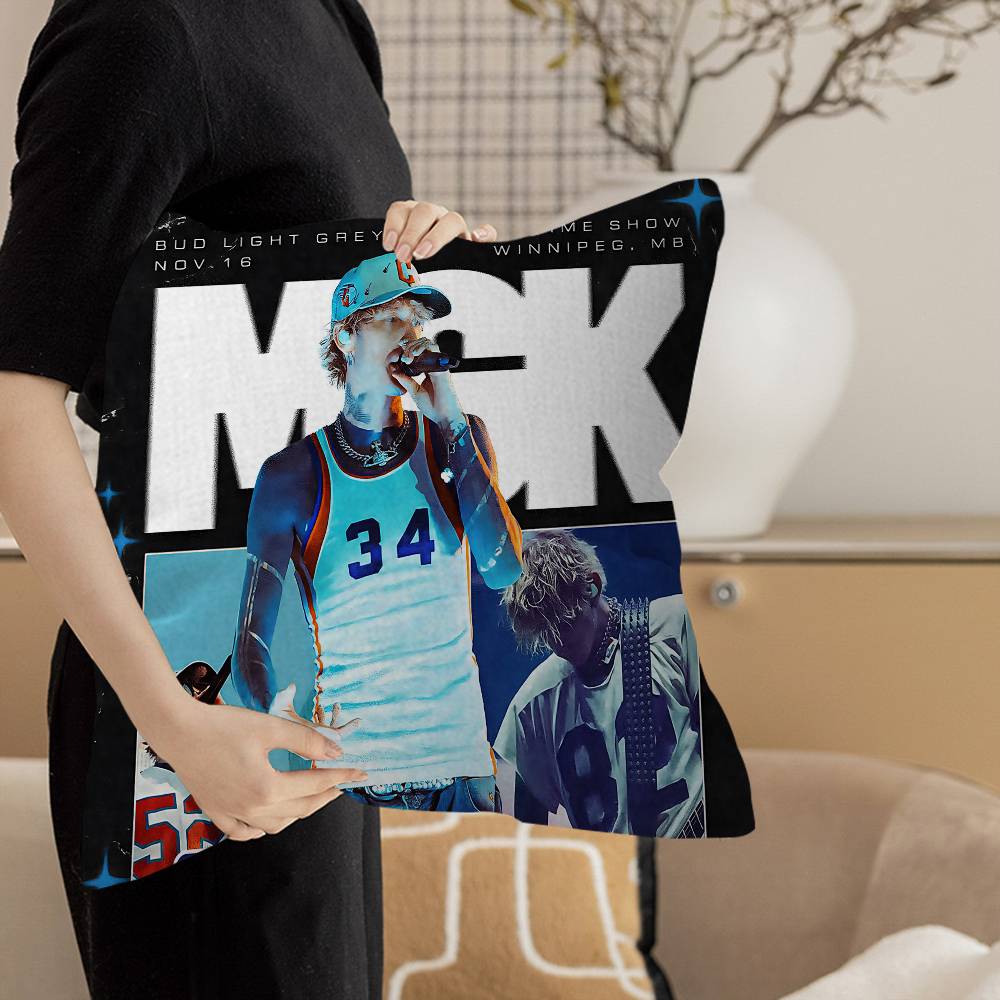 

MGK Пулемет K-Kelly Рэпер 45*45см Наволочка Чехол для подушки Декор Наволочка Домашняя наволочка Для диванной подушки 12x12Inch