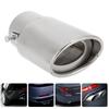 Blank Sølv Rustfritt Stål Universalt Bil Rett Eksosrør Bakre Lyddemper Tips Hale Hals