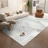 Nordic Style Textured Area Rug for Living Room Bedroom Oversized Machine Washable Non-Slip Soft Floor Mat