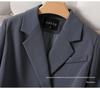 Women's Gray Blazer Jacket and Pants Two-Piece Set for Early Autumn 2025 - Petite Casual Suit