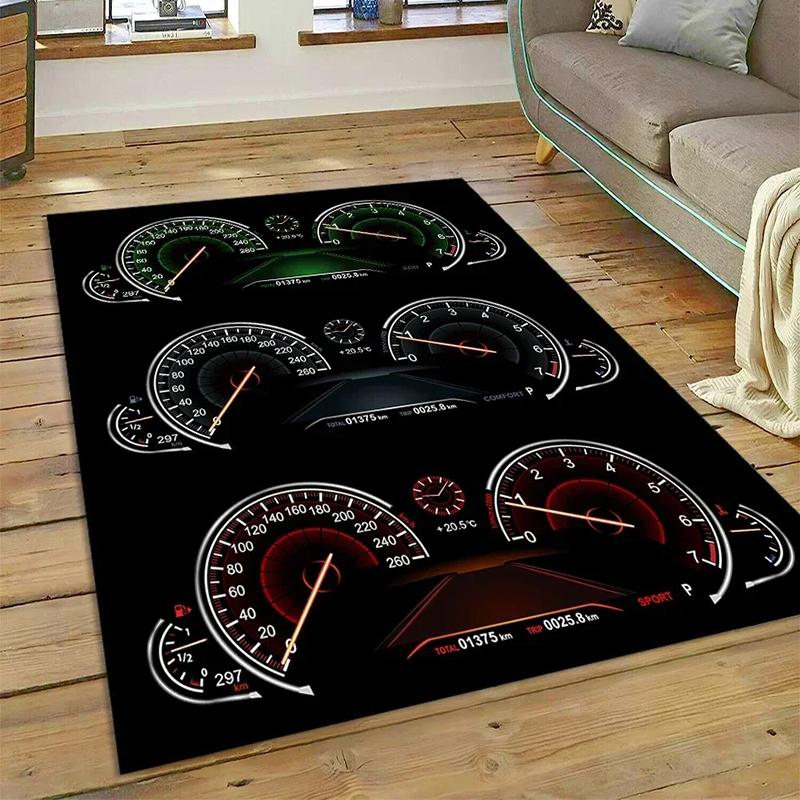 3D Car Dashboard Machine Control Screen Racing Carpet Rug for Bedroom Living Room Home Sofa Decoration Kid Game Decor Floor Mat