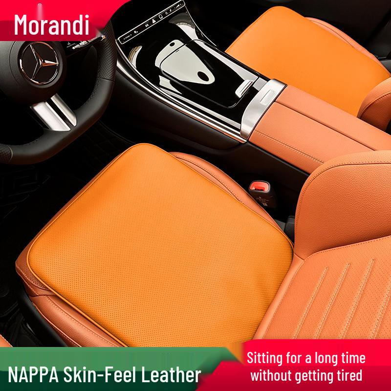 Morandi Nappa Leather All-Season Car Seat Cushion for Mercedes-Benz E-Class/C-Class/GLC/GLB/GLE