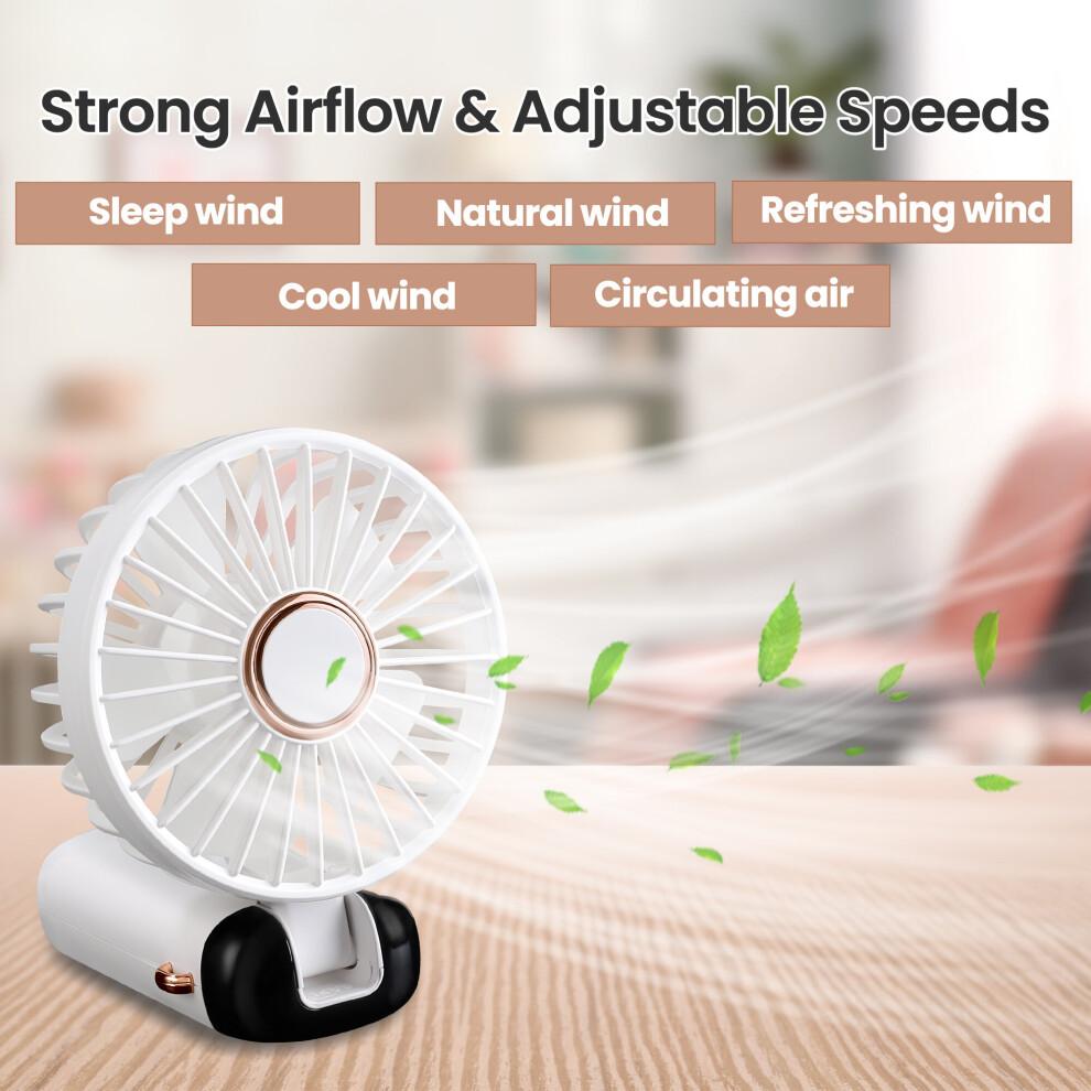 USB-wiederaufladbarer Handventilator Kleiner tragbarer leiser Schreibtischventilator