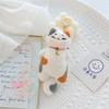 Japan Calling Bring Fortune Cat Plushie Stuffed Animals Flower Orange White Cats Throw Pillow Neck Bell Decor Necklace Toys