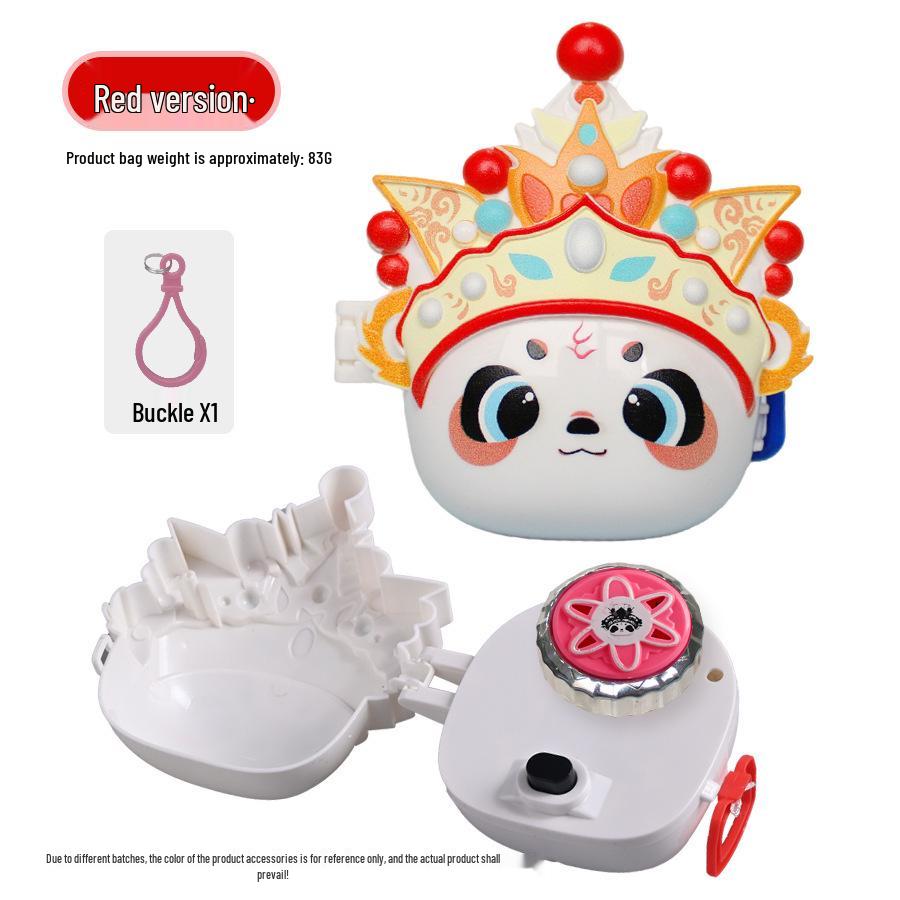 Panda Dance Alloy Gyroscope Keychain with Battle Ejection Feature