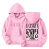 Kids Pullover Hoodie with Letter Print Long Sleeve Sweatshirt for Casual Everyday Wear