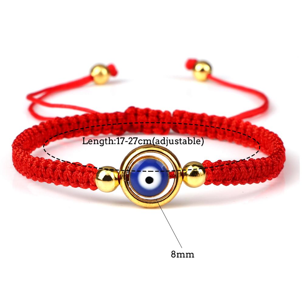 New Red Nylon Thread Evil Eye Braided Bracelet for Women Men Vintage Butterfly Elephant Couple Jewelry Gift