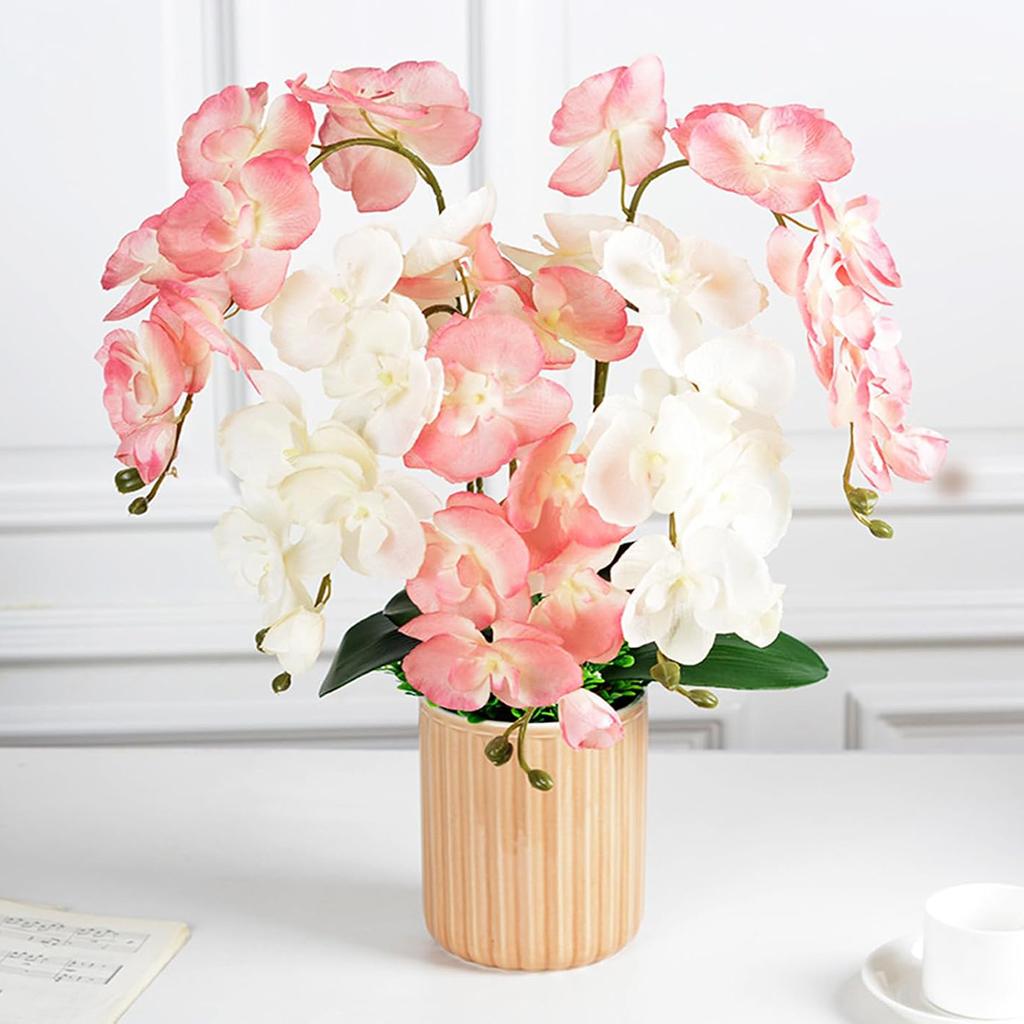 3D Artificial Flowers Branch Silk Butterfly Orchid Home Vase Table Decor Wedding Outdoor Garden Bride Bouquets DIY Garland Gifts