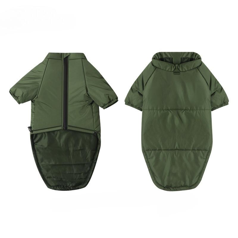 Large Dog Winter Apparel New Cross Border Pet Dog Cotton Padded Coat Fleece Lined Two Legged Clothing
