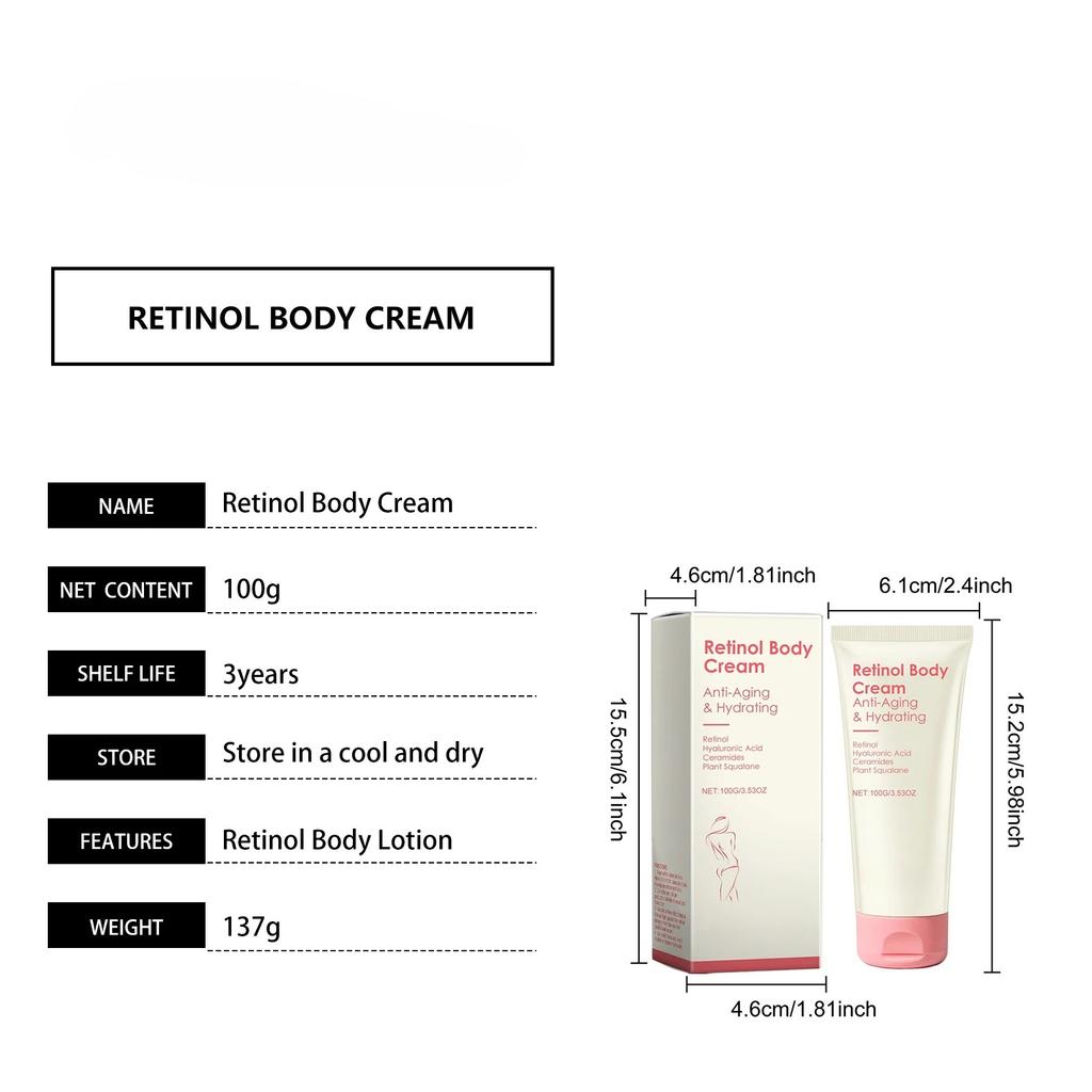 Retinol Tightening Body Lotion Anti-Wrinkle Repair Improve Sagging Skin Remove Cellulite Nourish Lift Firming Moisturizing Cream
