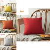 Elegant Solid Color Waterproof Pillow Cases With Invisible Zipper For Home Dcor