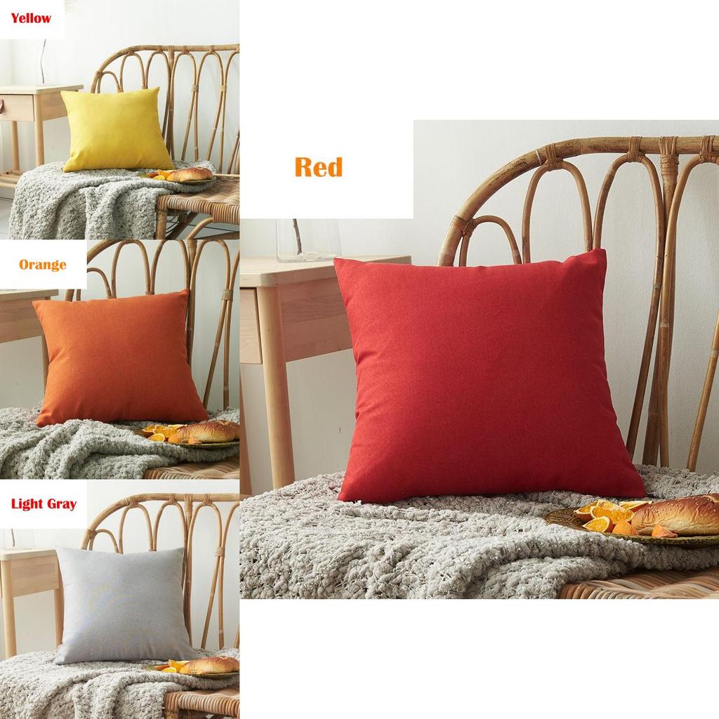 Elegant Solid Color Waterproof Pillow Cases With Invisible Zipper For Home Dcor