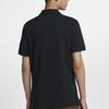 Nike Solid Color Logo Casual Sports Polo Short-Sleeve T-Shirt for Men, Black